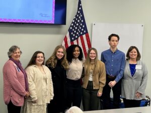 Group of high school seniors receiving Good Citizen Award